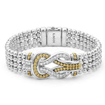 Newport Two-Tone Knot Diamond Statement Bracelet