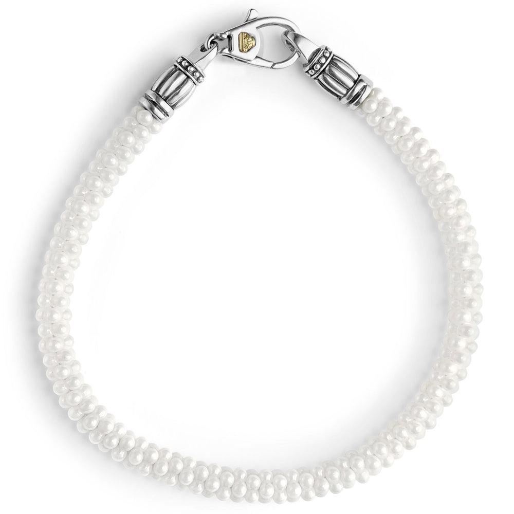 White Caviar Ceramic Caviar Beaded Bracelet