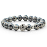 Signature Caviar Gemstone Skull Bracelet