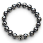 Signature Caviar Gemstone Skull Bracelet