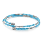 Blue Caviar Ceramic Beaded Wrap Bracelet