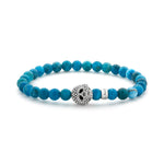 Anthem Blue Apatite Skull Bracelet