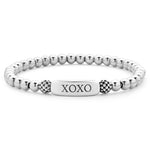 Signature Caviar XOXO Station Stretch Bead Bracelet