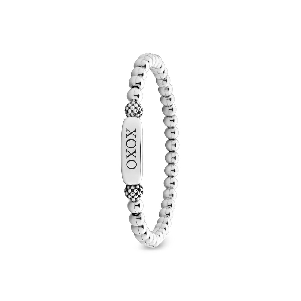 Signature Caviar XOXO Station Stretch Bead Bracelet