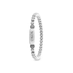 Signature Caviar XOXO Station Stretch Bead Bracelet