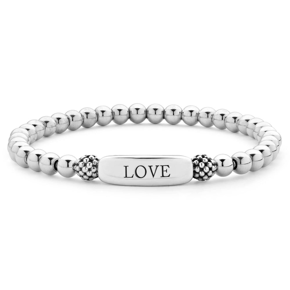 Signature Caviar Stretch Bead Love Bracelet