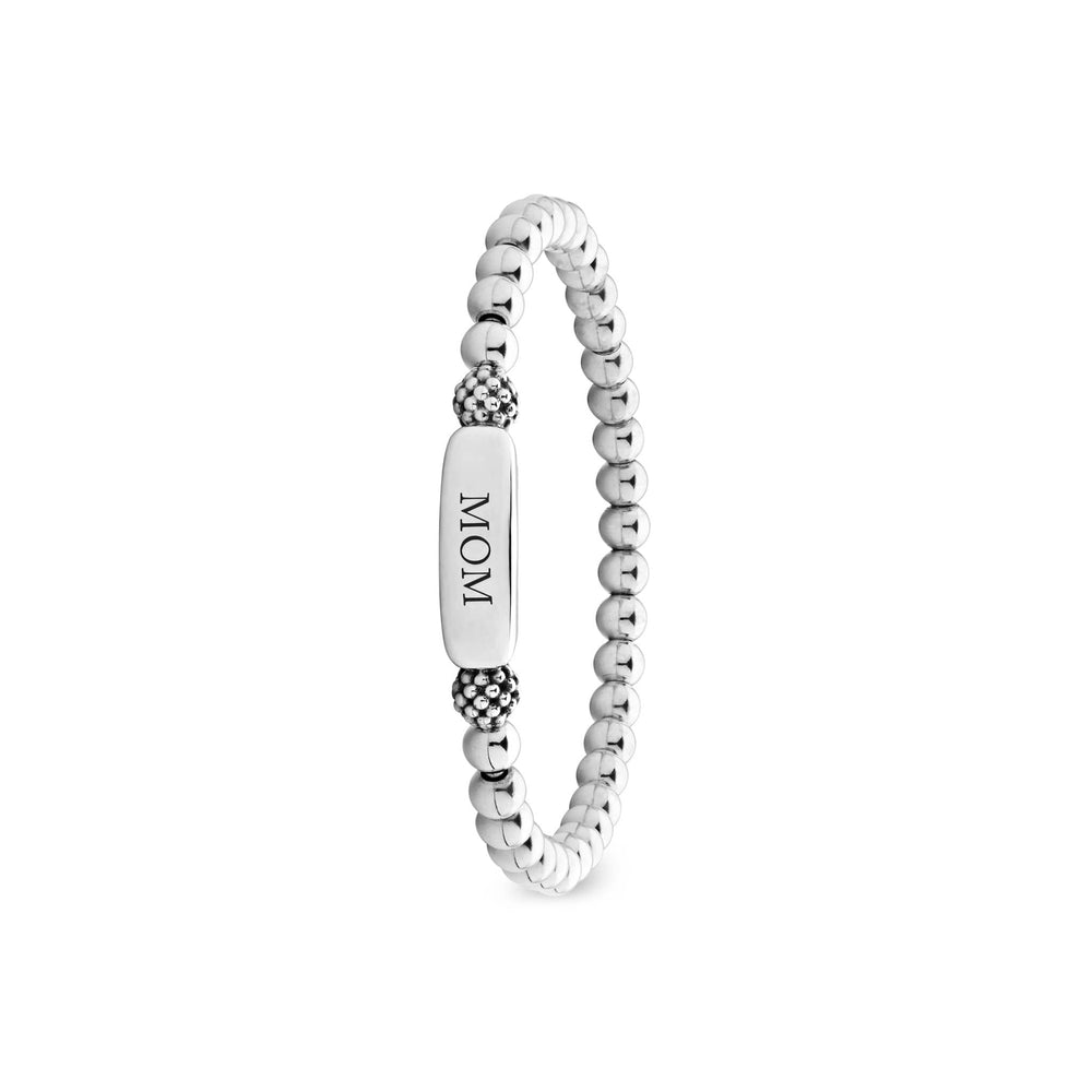 Signature Caviar Stretch Bead Mom Bracelet