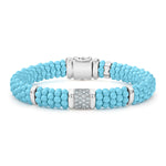 Blue Caviar Single Station Ceramic Diamond Bracelet | 9mm