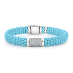 Blue Caviar Single Station Ceramic Diamond Bracelet | 9mm