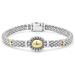 High Bar 18K Gold Dome Caviar Bracelet | 6mm