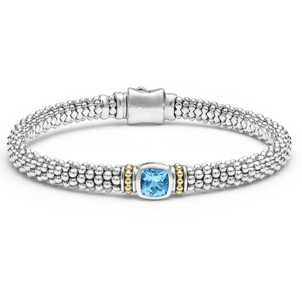 Rittenhouse Swiss Blue Topaz Caviar Bracelet | 6mm