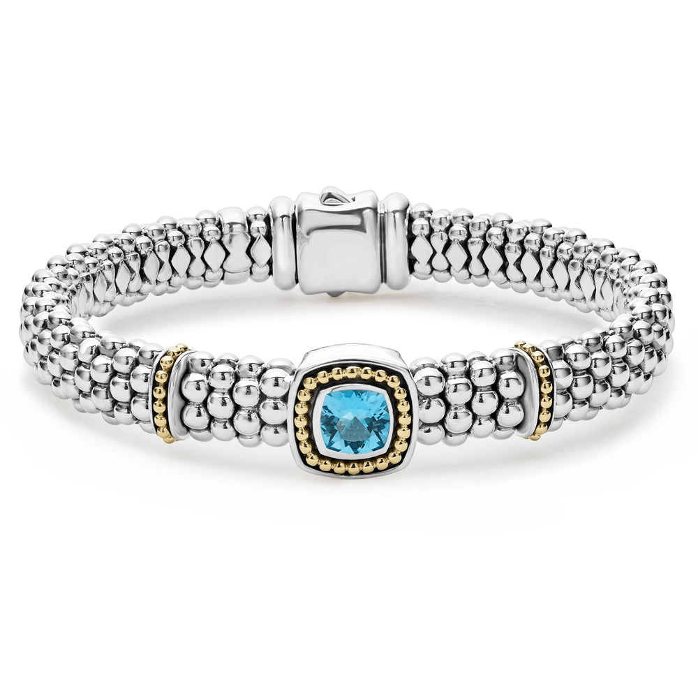 Rittenhouse Swiss Blue Topaz Caviar Bracelet | 9mm