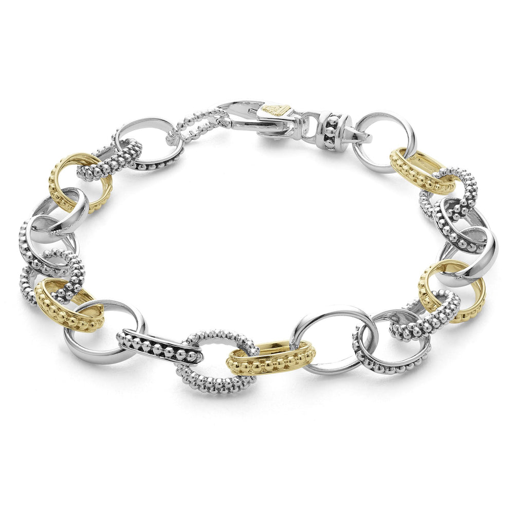 Signature Caviar Two-Tone Caviar Link Bracelet