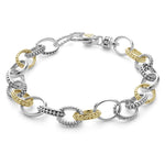 Signature Caviar Two-Tone Caviar Link Bracelet