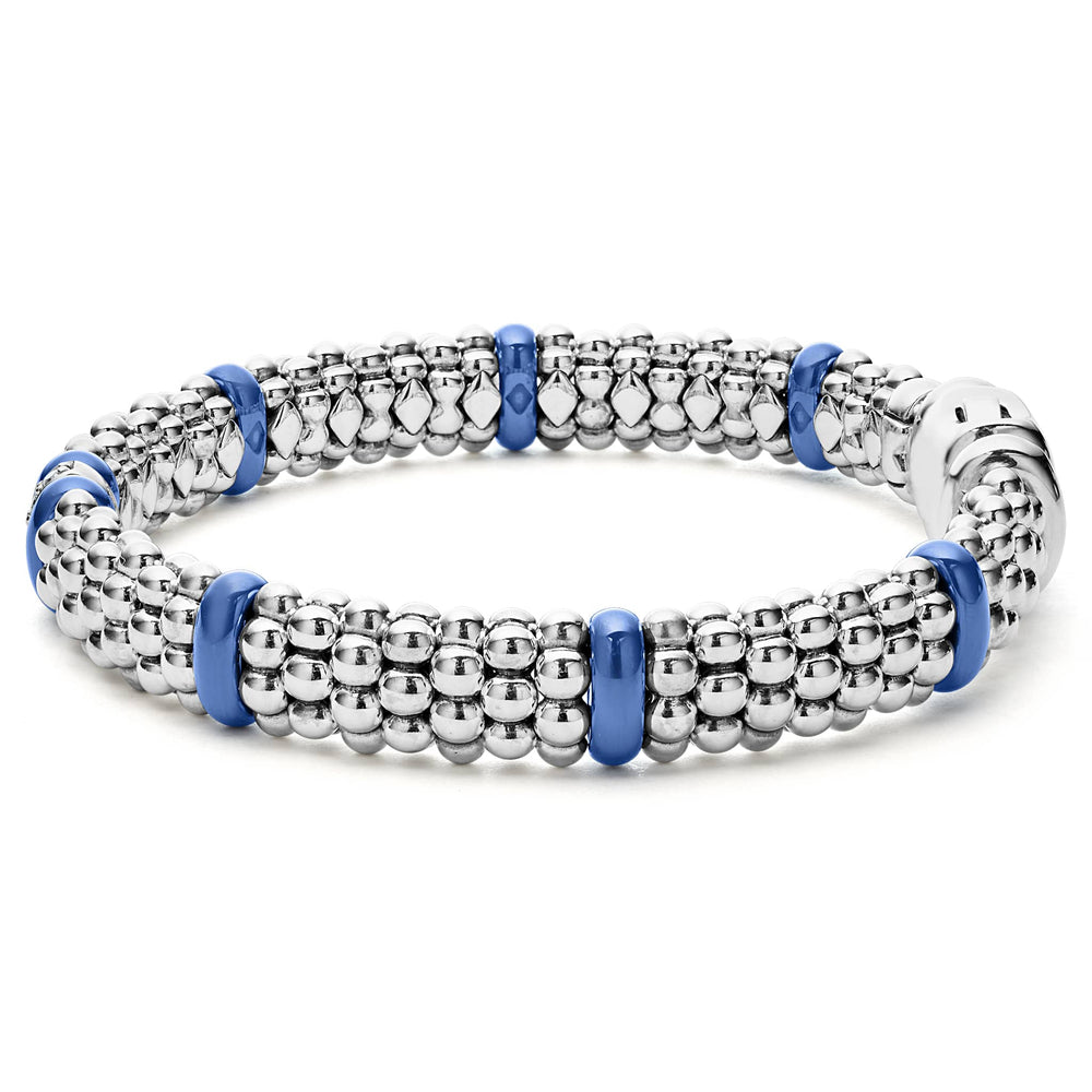 Blue Caviar Single Station Diamond Caviar Bracelet | 9mm