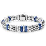 Blue Caviar Single Station Diamond Caviar Bracelet | 9mm