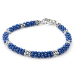 Blue Caviar Seven Silver Station Ceramic Bracelet | 5mm