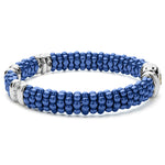 Blue Caviar Three Station Ceramic Diamond Bracelet | 9mm