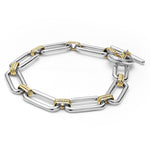 Signature Caviar Two-Tone Link Bracelet