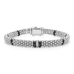 Black Caviar Single Station Diamond Caviar Bracelet | 6mm
