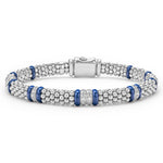 Blue Caviar Four Station Diamond Caviar Bracelet | 6mm