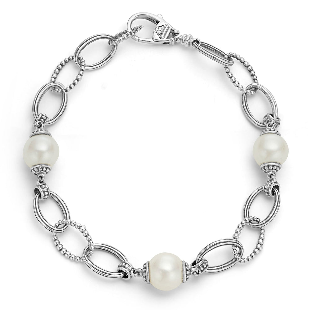 Luna Caviar Pearl Link Bracelet