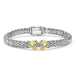 Derby Two-Tone Caviar Buckle Diamond Bracelet | 9mm