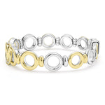 Signature Caviar Two-Tone Interlocking Diamond Link Bracelet