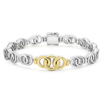 Signature Caviar Two-Tone Interlocking Link Bracelet