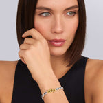 Signature Caviar Two-Tone Interlocking Link Bracelet