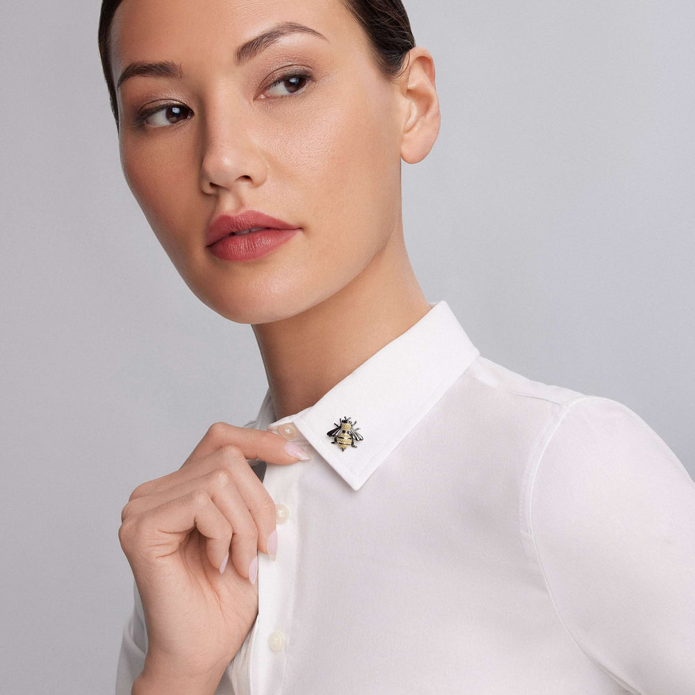 honeybee pin,caviar pin,luxury pin,fine jewelry pin