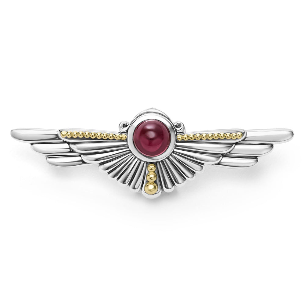 Anthem Rhodolite Garnet Wing Pin