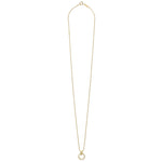 Meridian 18K Gold Diamond Circle Pendant Necklace