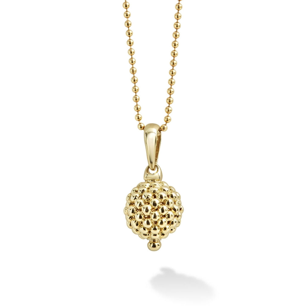 Caviar Gold 18K Gold Caviar Beaded Pendant Necklace
