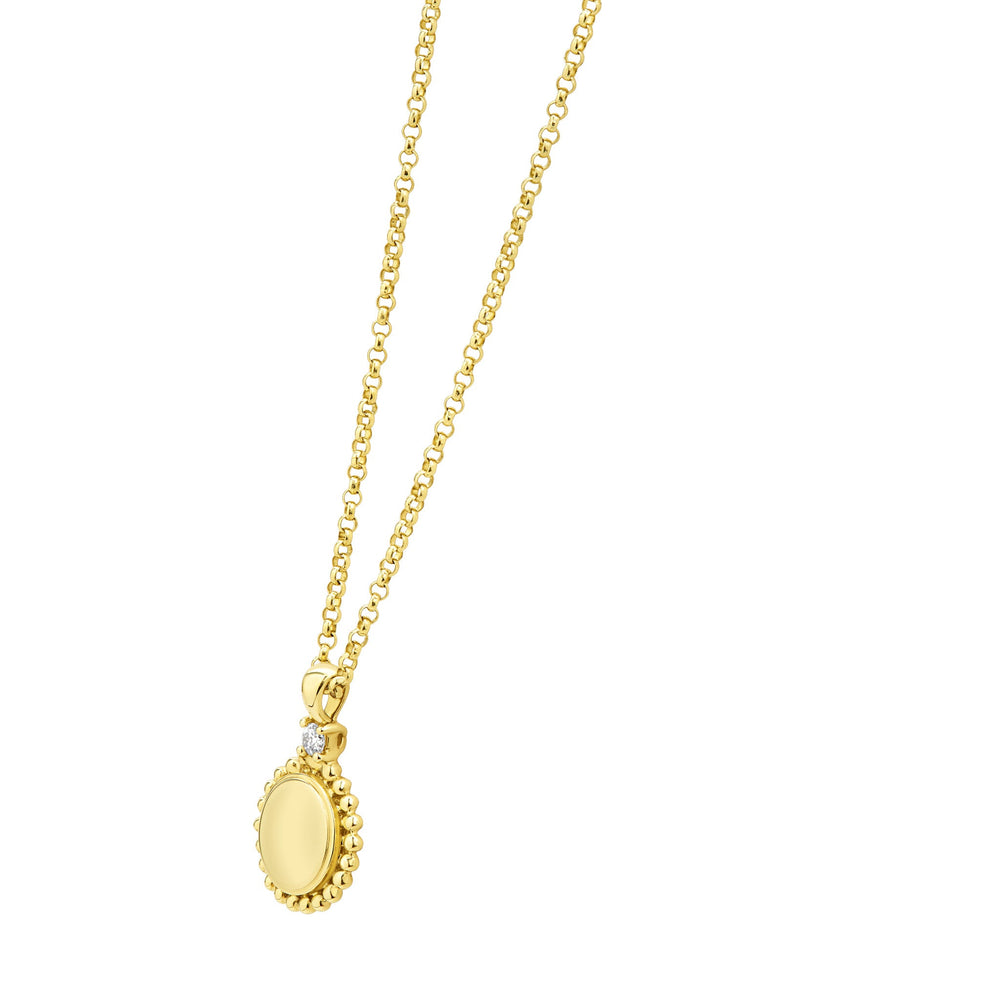 Caviar Gold 18K Gold Diamond Pendant Necklace