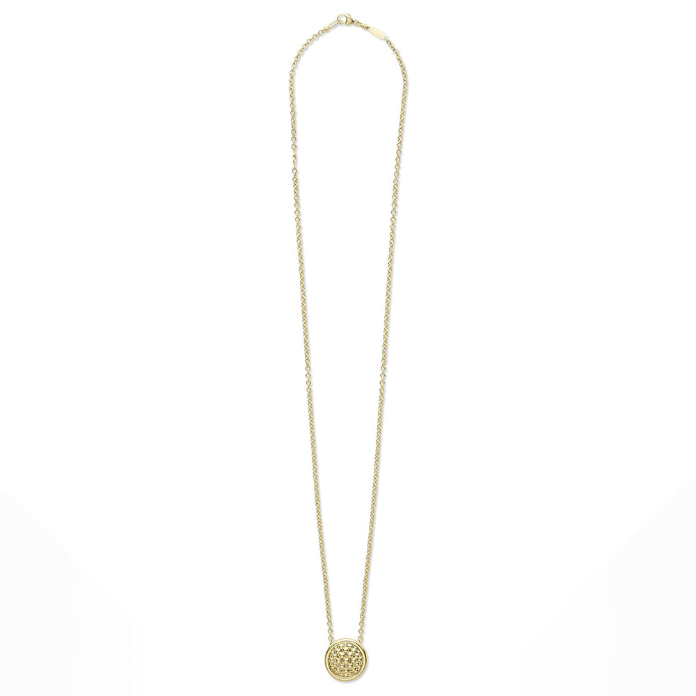 Meridian 18K Gold Circle Pendant Necklace