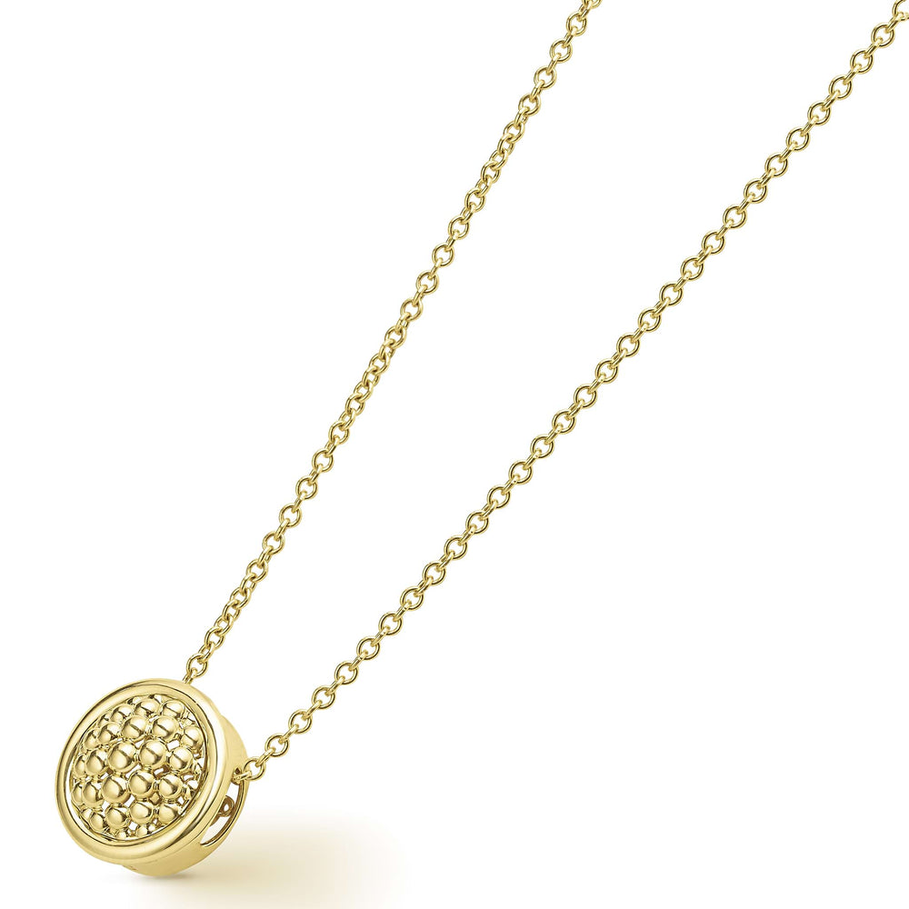 Meridian 18K Gold Circle Pendant Necklace