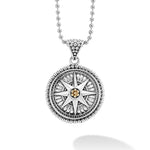 Signature Caviar Compass Pendant Necklace