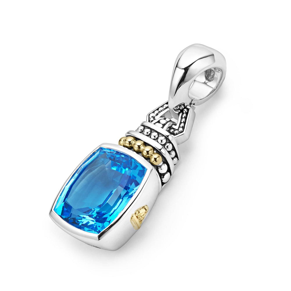 Swiss Blue Topaz|caviar pendant,pendant necklace,designer necklace,gemstone necklace