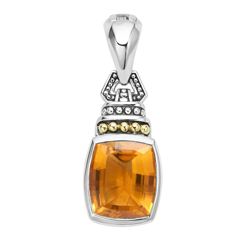 Citrine|caviar pendant,pendant necklace,designer necklace,gemstone necklace