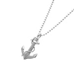 Signature Caviar Anchor Pendant Necklace