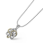 Love Knot Large Two-Tone Pendant Necklace