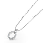 Caviar Spark Circle Diamond Pendant Necklace