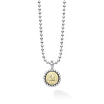 Signature Caviar A Initial Charm Necklace