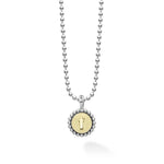 Signature Caviar F Initial Charm Necklace