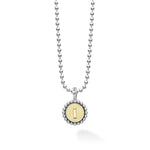 Signature Caviar I Initial Charm Necklace