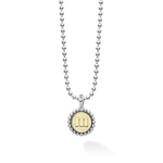 Signature Caviar M Initial Charm Necklace