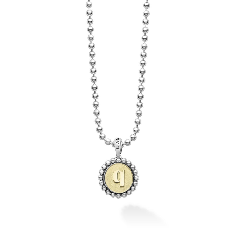 Signature Caviar Q Initial Charm Necklace