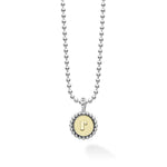 Signature Caviar R Initial Charm Necklace