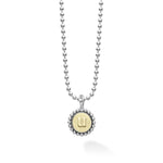 Signature Caviar U Initial Charm Necklace